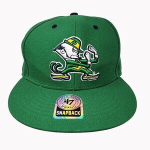 Notre Dame Fighting Irish 47 Brand Green Snapback Hat Embroidered Hat